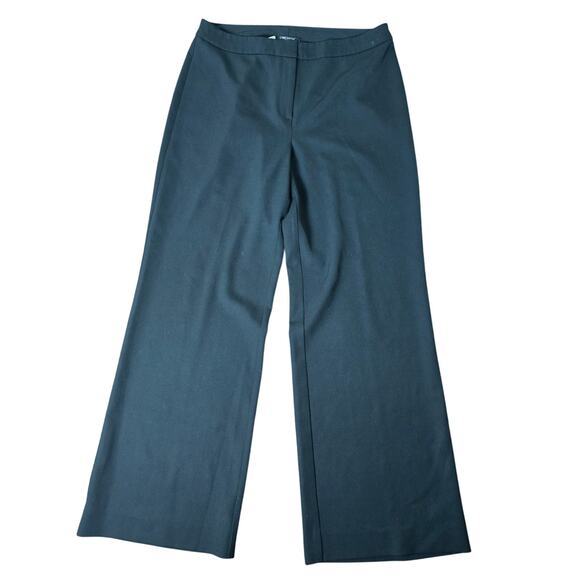 St. John Caviar Wide Leg Black Dress Pants - Size 10 - Picture 1 of 7